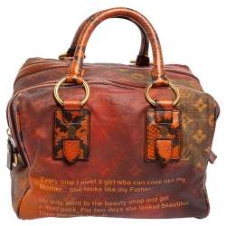 مملوكة مسبقًا حقيبة لوي فيتون ريتشارد برينس مانكريزي جوكس  كانفاس مونوغرامي وحواف كارونغ إصدار محدود