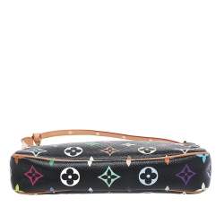Pre Owned Louis Vuitton Black Multicolore Monogram Canvas Pochette Accessories