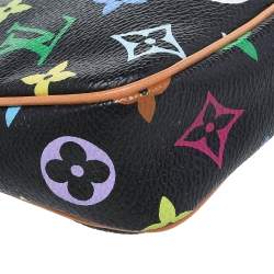 Pre Owned Louis Vuitton Black Multicolore Monogram Canvas Pochette Accessories