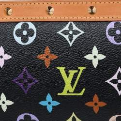 Pre Owned Louis Vuitton Black Multicolore Monogram Canvas Pochette Accessories