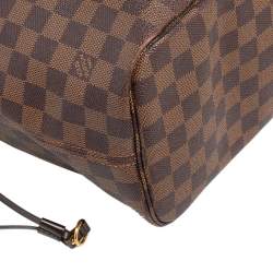 Pre Owned حقيبة لوي فيتون نيفرفول كانفاس دامييه إيبين MM