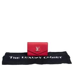 مملوكة مسبقًا Louis Vuitton Red Leather Lockmini Wallet