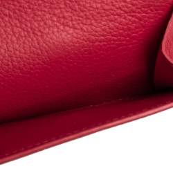 مملوكة مسبقًا Louis Vuitton Red Leather Lockmini Wallet