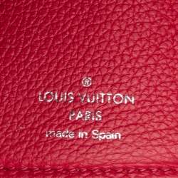 مملوكة مسبقًا Louis Vuitton Red Leather Lockmini Wallet