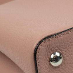 Louis Vuitton Pink Leather Capucines Top Handle Bag