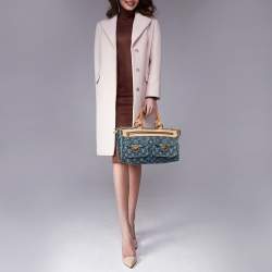 مملوكة مسبقًا حقيبة لوي فيتون نوي سبيدي دنيم مونوغرامي زرقاء