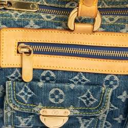 مملوكة مسبقًا حقيبة لوي فيتون نوي سبيدي دنيم مونوغرامي زرقاء