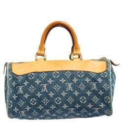 مملوكة مسبقًا حقيبة لوي فيتون نوي سبيدي دنيم مونوغرامي زرقاء