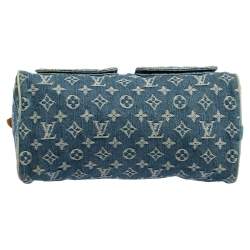 مملوكة مسبقًا حقيبة لوي فيتون نوي سبيدي دنيم مونوغرامي زرقاء