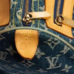 مملوكة مسبقًا حقيبة لوي فيتون نوي سبيدي دنيم مونوغرامي زرقاء