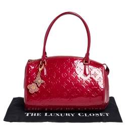 Pre Owned حقيبة لوي فيتون مونتانا فيرنيه مونوغرامي دامور حمراء 