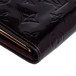 Pre Owned محفظة لوي فيتون فرنس بورس فيرنيه مونوغرامي عنابي 