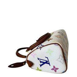 Louis Vuitton White Monogram Multicolor Canvas Mini Speedy HL Bag