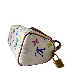 Louis Vuitton White Monogram Multicolor Canvas Mini Speedy HL Bag