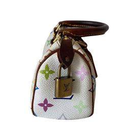 Louis Vuitton White Monogram Multicolor Canvas Mini Speedy HL Bag