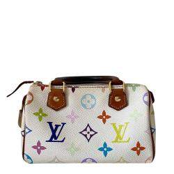 Louis Vuitton White Monogram Multicolor Canvas Mini Speedy HL Bag