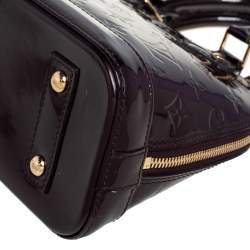 Pre Owned Louis Vuitton Amarante Monogram Vernis Alma BB Bag