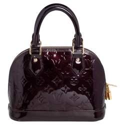 Pre Owned Louis Vuitton Amarante Monogram Vernis Alma BB Bag