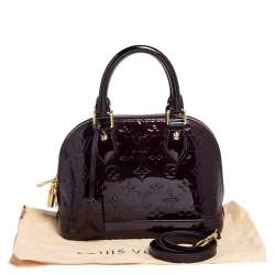 Pre Owned Louis Vuitton Amarante Monogram Vernis Alma BB Bag