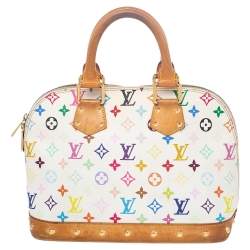 Date Code & Stamp] Louis Vuitton Trouville White Multicolor Monogram Canvas