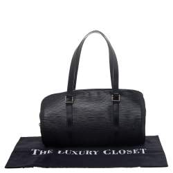 مملوكة مسبقًا حقيبة لوي فيتون سوفلو جلد أيبي أسود