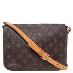 Pre Owned Louis Vuitton Monogram Musette Tango Short Strap Bag