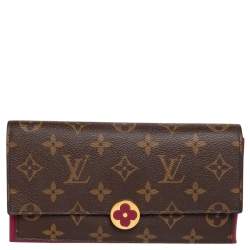 Pre Owned Louis Vuitton Monogram Canvas Flore Wallet