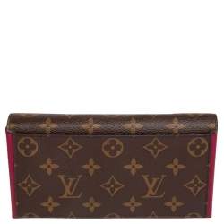 Pre Owned Louis Vuitton Monogram Canvas Flore Wallet