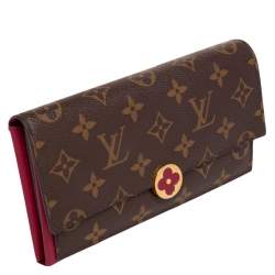 Pre Owned Louis Vuitton Monogram Canvas Flore Wallet