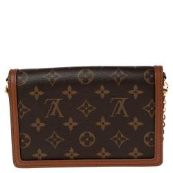 Louis Vuitton Monogram Reverse Canvas Dauphine Wallet on Chain