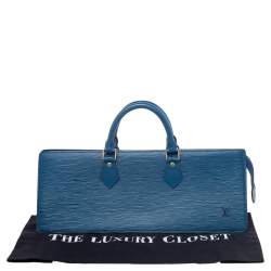Pre Owned Louis Vuitton Toledo Blue Epi Leather Vintage Sac Triangle Bag