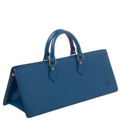 Pre Owned Louis Vuitton Toledo Blue Epi Leather Vintage Sac Triangle Bag