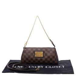Pre Owned Louis Vuitton Damier Ebene Canvas Eva Pochette
