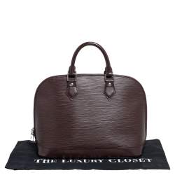 مملوكة مسبقًا حقيبة لوي فيتون ألما جلد أيبي موكا PM