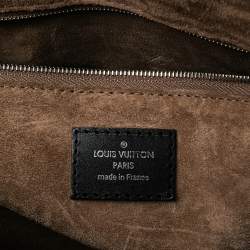 Pre Owned Louis Vuitton Black/Beige Taurillon Leather and Python Soft Lockit PM Bag