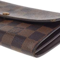 Pre Owned Louis Vuitton Damier Ebene Canvas Porte-Tresor International Wallet
