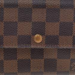 Pre Owned Louis Vuitton Damier Ebene Canvas Porte-Tresor International Wallet