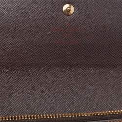 Pre Owned Louis Vuitton Damier Ebene Canvas Porte-Tresor International Wallet