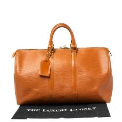 Louis Vuitton Cipango Gold Epi Leather Keepall 45 Bag