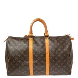 مملوكة مسبقًا Louis Vuitton Monogram Canvas Keepall 45 Bag