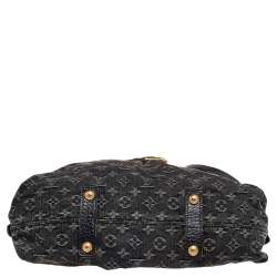 مملوكة مسبقًا حقيبة يد توتس لوي فيتون نيو كابي دنيم مونوغرامي رصاصي متوسطة