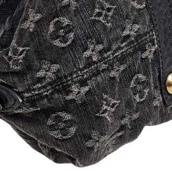 مملوكة مسبقًا حقيبة يد توتس لوي فيتون نيو كابي دنيم مونوغرامي رصاصي متوسطة