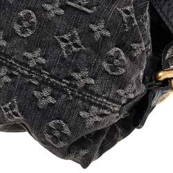 مملوكة مسبقًا حقيبة يد توتس لوي فيتون نيو كابي دنيم مونوغرامي رصاصي متوسطة
