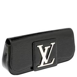 مملوكة مسبقًا حقيبة كلتش لوي فيتون سوب جلد إيبي أسود إليكتريك