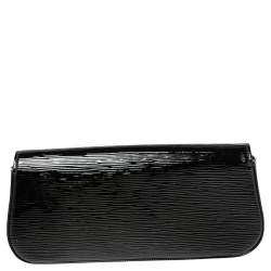 مملوكة مسبقًا حقيبة كلتش لوي فيتون سوب جلد إيبي أسود إليكتريك