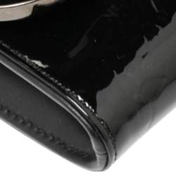 مملوكة مسبقًا حقيبة لوي فيتون روسمور جلد لامع مونوغرامي أسود متوسطة