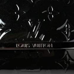 مملوكة مسبقًا  حقيبة لوي فيتون روسمور جلد لامع مونوغرامي أسود متوسطة