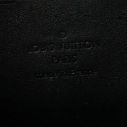 مملوكة مسبقًا حقيبة لوي فيتون روسمور جلد لامع مونوغرامي أسود متوسطة