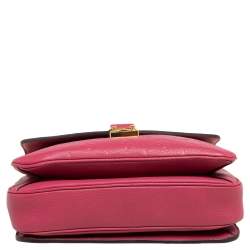Pre Owned Louis Vuitton Rose Freesia Monogram Empreinte Leather Pochette Metis Bag