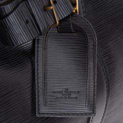 Pre Owned Louis Vuitton Black Epi Leather Keepall Bag